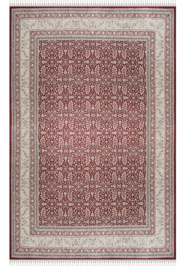 Apex Halı Bruj Bambu Viscon Halı 8771bu Bordo Renkli