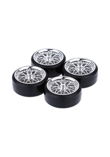 Samdoo 1/10 Rc Drift Araba Lastikleri, Dayanıklı Ve Kırılmaya Dirençli, Gümüş Renkli, 4 Adet, Traxxas Hsp Tamiya Hpı Kyosho Uyumlu