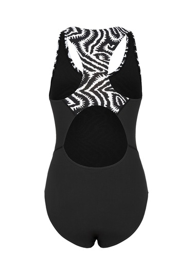 Slazenger Sports Back Kadın Yüzücü Siyah Mayo