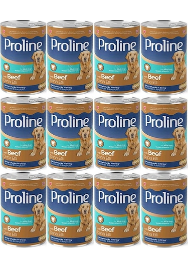 Pro Line Dana Etli Yetişkin Köpek Konservesi 12 x 400 G