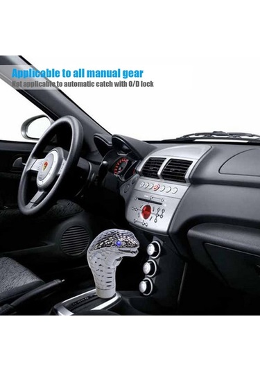 Didadodo Araba Mavi Led Flaş Işığı Manuel Vites Topuzu İç Dekorasyon Evrensel Vites Kolu Aksesuarları Siyah