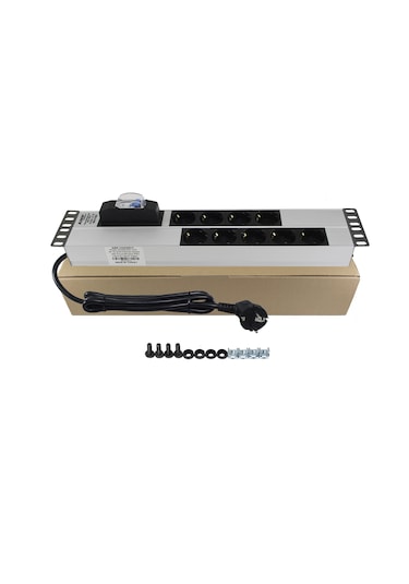Amp Connect 9'Lu Schuko Kabinet Grup Prizi 16A Sigortalı (Pdu)
