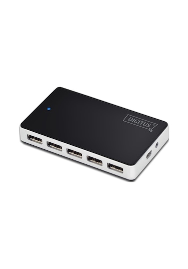 Digitus 10 Port Usb Hub, Usb 2.0, Güç Adaptörlü, Plastik