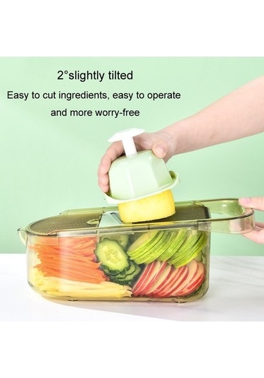 Fastbuy Mutfak El Korumalı 3 Bıçaklı Dilimleyici - Patates Ve Salatalık Kesici Diğer