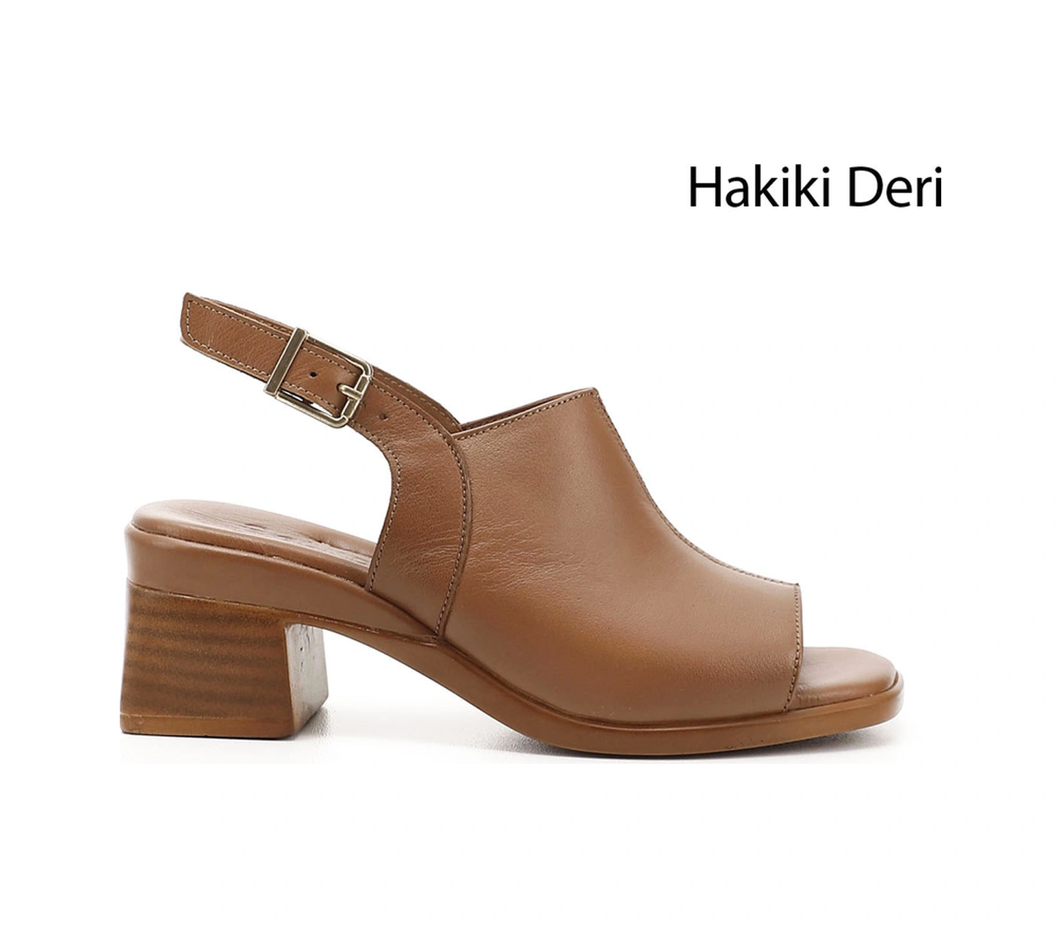 Gönderi R Kadın Taba Antik Kalın Topuklu Hakiki Deri Sandalet Dyza70945406 Taba