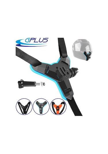 Kask Kamera Çene Tutucu Tüm Kameralar İle Uyumlu Gplus Gp523 Mavi