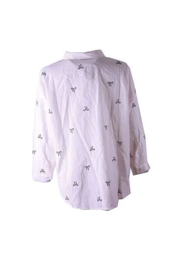 Trender Beyaz Kadın Gömlek 71595 Beyaz