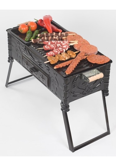 Cemre C16 Tavalı Ayaklı Kömürlü Mangal 60 CM