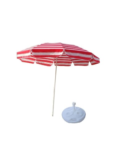 Sumedecor&Design Yüksek Kalite 10 Telli Eğilebilir 2 M Plaj Şemsiyesi + Bidon