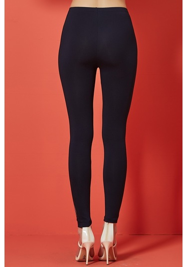 Dar Paça Lacivert Penye Tayt Lacivert