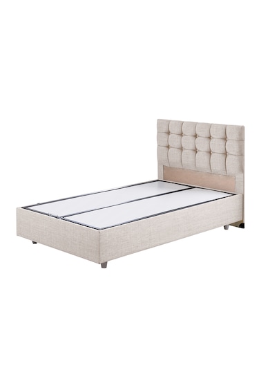 Venedik Tek Kişilik Baza Başlık Comfort Ortopedik Yatak Seti - Krem 90 x 190