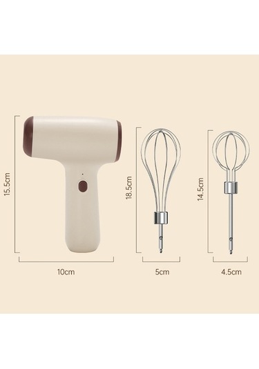 Pazly Cbtx Kablosuz Mini Mikser, Renk: Haki 5 Vites, Çift Çubuk Küçük Mutfak Aidesi Çok Renkli