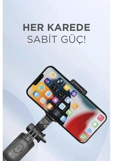 Bluetooth Kumandalı Selfie Stick Tripod 82 Cm 360 İos Android