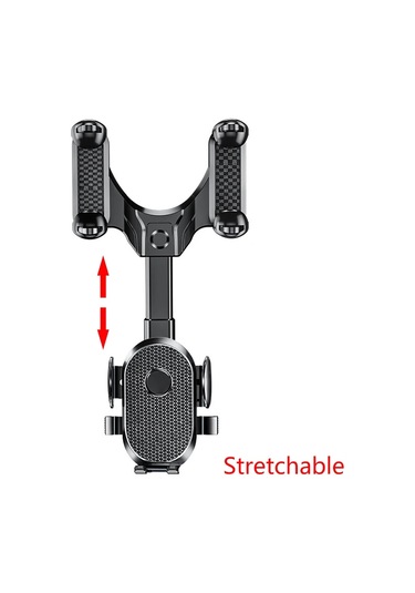 İç Araç Dikiz Aynası Telefon Tutucu Evrensel Cep Telefonu Gri Siyah