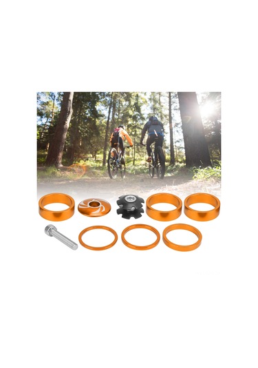 Fosenze Mountain Bike 28.6mm Alüminyum Fırça Distans Seti - Renkli, Dayanıklı, Yüksek Kalite, Kolay Kurulum Altın Altın