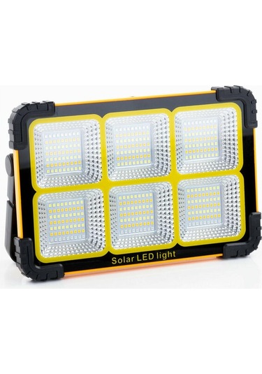 Gold Orion El Feneri Güneş Paneli Usb Şarjlı 300w Siyah