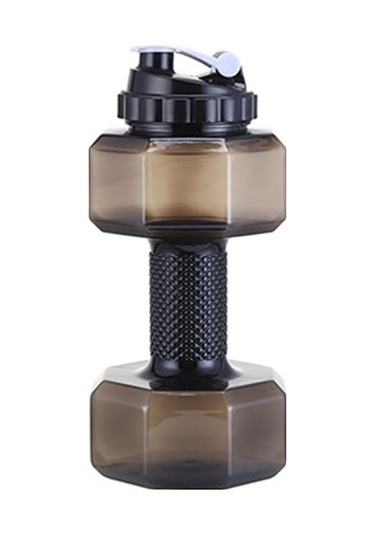 Novahub Yeni Yaratıcı Spor Şişesi Büyük Kapasiteli Plastik Dambıl Kupa 2600ml Fitness Kupası Siyah 2600ml Dambıl Kupası Çok Renkli Çok Renkli