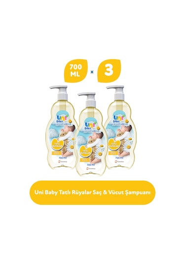 Uni Baby Tatlı Rüyalar Şampuanı 3 x 700 ML
