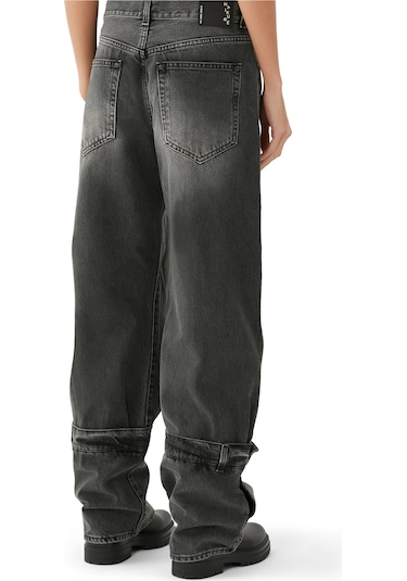 Haikure Geniş Paça Kadın Kot Pantolon Mavi