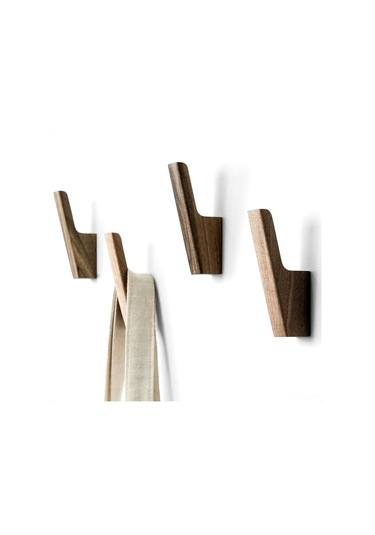 Wezone Ahşap Duvar Takımı 4 Adet - Kuru Ceviz Tonlu Gardırop Kanca Modern Köy Stili Duvar Dekoru Giriş Kapısı实用 Askı