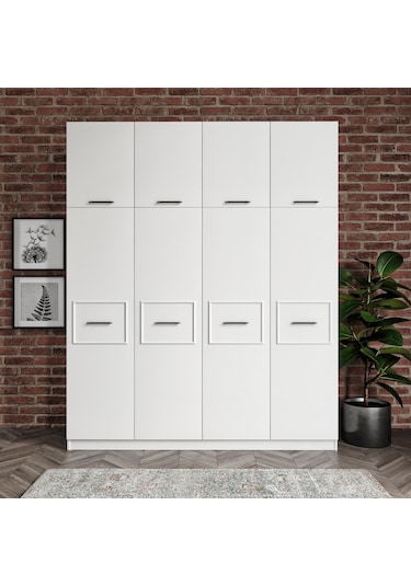Diva Çok Amaçlı 8 Kapılı Elbise Ve Yüklük Dolap