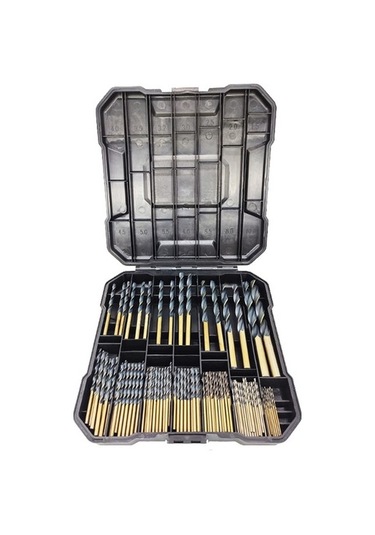 Wealthglow 99 Adet Titanyum Matkap Ucu Seti Çelik Ahşap Metal Bakır Matkap Ucu Titanyum Kaplamalı Büküm Matkap Ucu Ahşap Delme Uçlar Renkli 86yvvn