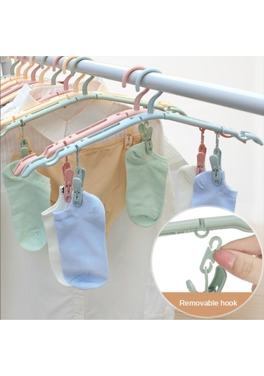 Homyl Seyahat Katlanır Elbise Askısı Kaymaz İç Yeşil Yeşil