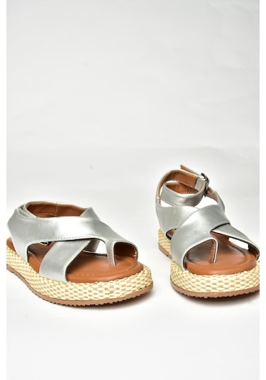 Fox Shoes U973264509 Gümüş Kadın Sandalet Gümüş