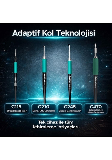 Bakon Bk212 Profesyonel Pid Kontrollü Lehimleme İstasyonu 180w