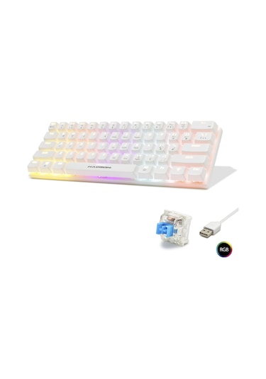 Mekanik Mini Klavye Blue Switch Rgb - Beyaz G508b