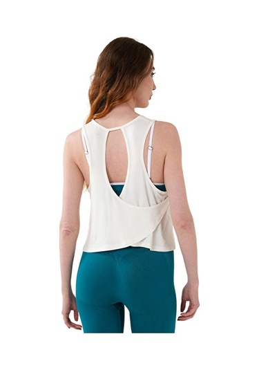 Musclecloth Training Çapraz Sırtlı Atlet Kırık Beyaz