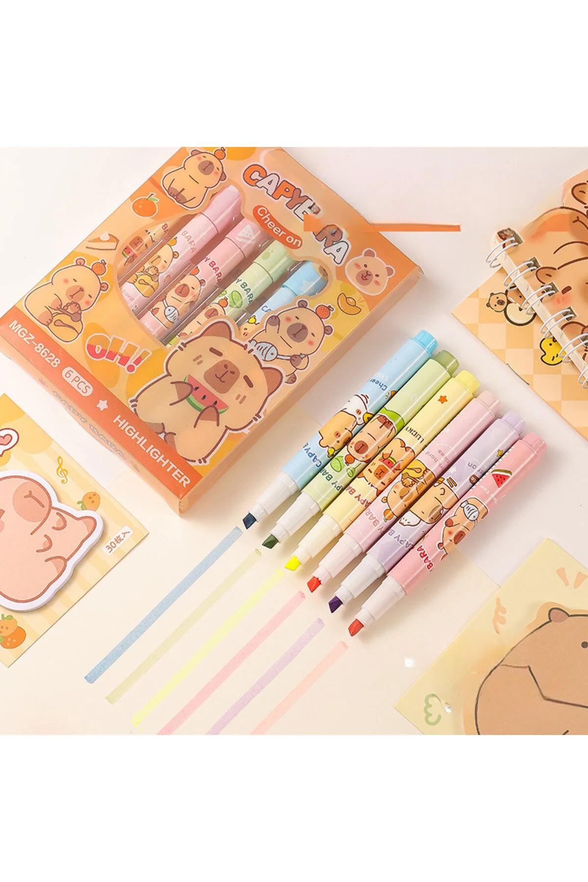 Sanrio - Hello Kitty Ve Sanrio Karakterleri Fluoresan Kalem Seti 6 Lı