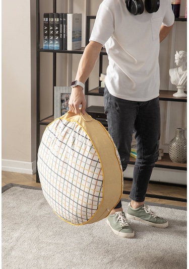 Taşınabilir Dekoratif Yer Minderi Puf, 60x60cm