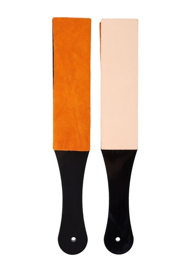 Hombey 2 Yönlü Kaba Ve İnce Pu Deri Aşınma Teli - Bıçak, Bıçak, Gümüş Ve Altın Parlatıcı - Akrilik Kollü Taşlama Aleti