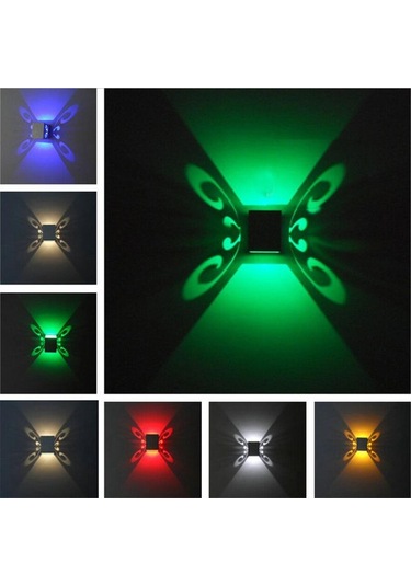 Suntek Kelebek 1w Led Duvar Gömme Işık Fikstürü Ev Cafe Diğer