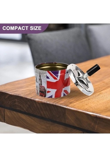 Ulzyvf Pratik Taşınabilir Tablası Söndürme Paslanmaz Otomatik Ofis Küllük Küçük İçin Gösterildiği Gibi Ev Çelik Araba Xb