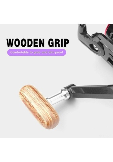 Pazly Tutacağı Sapı Makarası Kaymaz Pratik Düğme Dönme Balıkçılık Ahşap 3 Adet Xx