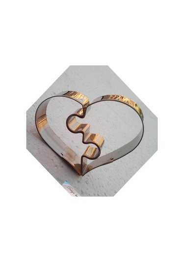 Yeni 2 Parça Sol + Sağ Aşk Kalp Kek Kurabiye Kesici Kalıbı Sevgililer Günü Kullanımı Diğer