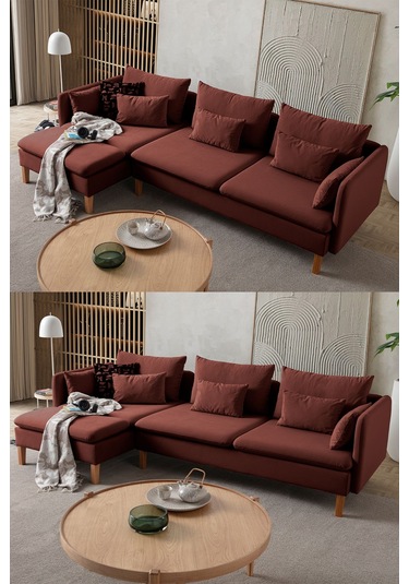 Flexy Köşe Koltuk Takımı Kiremit