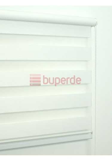 Buperde Beyaz Eko Bambu Zebra Stor Perde