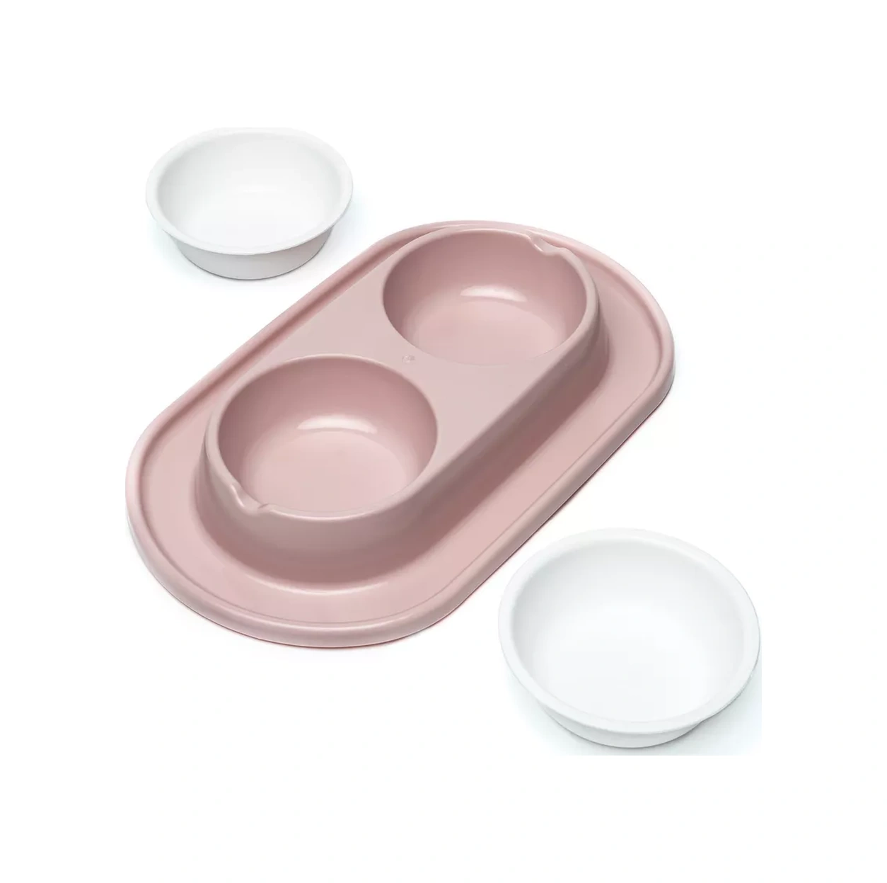 Al'ternativa Kedi Ve Köpekler İçin Pembe Çift Kase 178093935