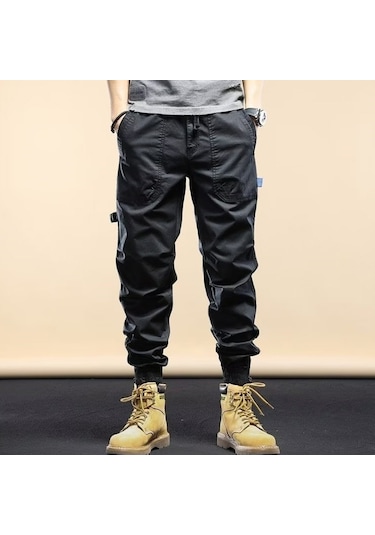 Sones Erkek Tulum Uzun Pantolon Rahat Bol Paça Kot Gri