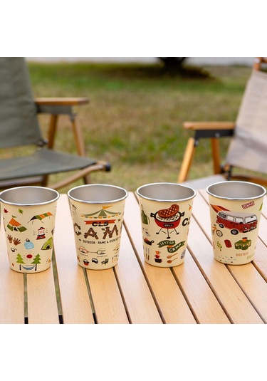 Suntek 4x Paslanmaz Çelik Bardak, Su Tumbler İstiflenebilir Çok Renkli