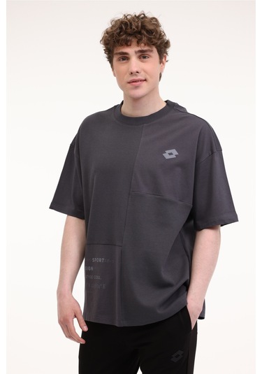 Lotto M-perla Tee 5fx Antrasit Erkek Kısa Kol T-shirt Gri