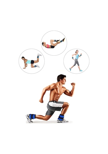 Spor Byfit 2 Kg x 2 Adet Siyah El veya Ayak Bileği Ağırlığı Siyah