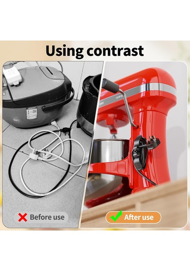 Kosona 6 Adet Beyaz Mutfak Aleti Kablosu Düzenleyici - Kabloları Topla, Sırala Ve Tutan Organizer Fritöz, Blender, Kahve Makinesi, Toaster