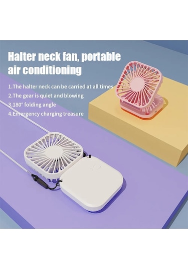 Torima F-05 Mini Fan Tutmalı Şarjlı 3 Kademeli Vantilatör Klima Soğutucu Fan Pembe