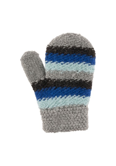 Kitti Bebe Örme Eldiven Erkek Çizgili Antrasit Antrasit
