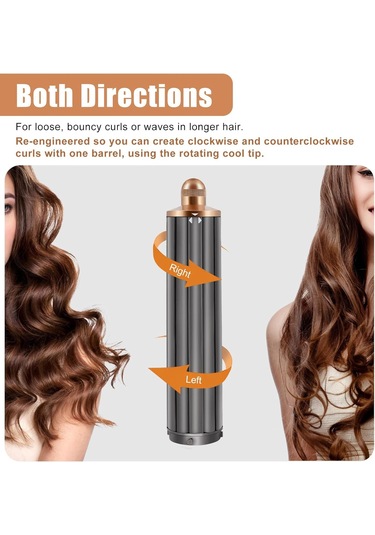 Hangfox 40mm Çift Yönlü Kıvrma Bobini - Dyson Airwrap Hs01/hs05 Uyumlu, Orta-uzun Saçlar İçin Hızlı Saç Stili