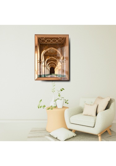 Gold Hasan Camii Cam Ayna Çerçeveli Dini Tablo